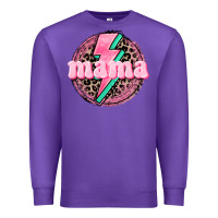 Purple Mama leopard background Mother's Day Premium Sweatshirt - CowGirlArtShop