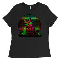 Black HOUSE CAT (Rainbow DJ Kitty) Ladies Tee - Bettercallsaul