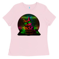 Bubblegum Pink HOUSE CAT (Rainbow DJ Kitty) Ladies Tee - Bettercallsaul