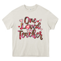 Cream one loved teacher Heavy Core Tee - JahusDesignShop