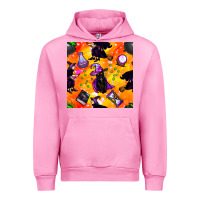 Fuchsia Pink halloween cat and witch seamless pattern Urban Hoodie - BundleAndBundleShop