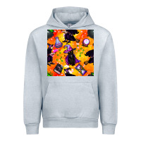 Heather Grey halloween cat and witch seamless pattern Urban Hoodie - BundleAndBundleShop