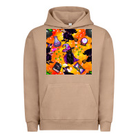 Pigment Burro halloween cat and witch seamless pattern Urban Hoodie - BundleAndBundleShop