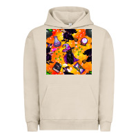 Pigment French Oak halloween cat and witch seamless pattern Urban Hoodie - BundleAndBundleShop