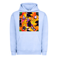 Pigment Grape Ice halloween cat and witch seamless pattern Urban Hoodie - BundleAndBundleShop