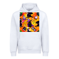 White halloween cat and witch seamless pattern Urban Hoodie - BundleAndBundleShop