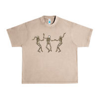 French Oak dancing skeletons Urban Heavy Tee - MaliasSmallBusiness