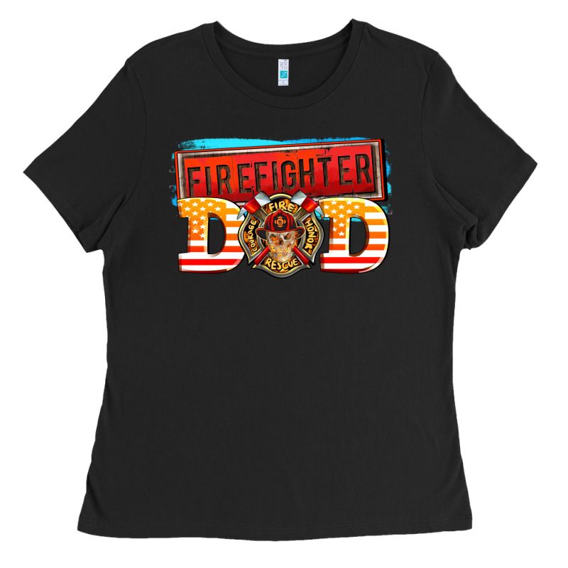Firefighter Dad Ladies Tee by AdoDesignShop | Teevron