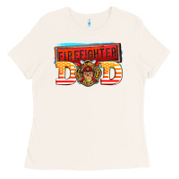 Bone firefighter dad Ladies Tee - AdoDesignShop