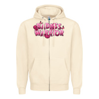 Sandshell Badass warrior Breast Cancer Zipper Hoodie - NancyCooperArtShop