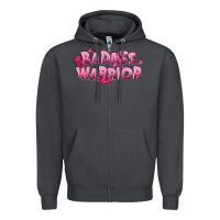 Smoke Badass warrior Breast Cancer Zipper Hoodie - NancyCooperArtShop