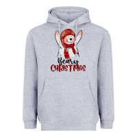 Heather Grey beary christmas Heavyweight Hoodie - CowGirlArtShop