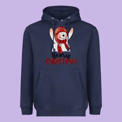 Beary Christmas Heavyweight Hoodie Designed By Cowgirlartshop