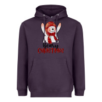 Plum beary christmas Heavyweight Hoodie - CowGirlArtShop