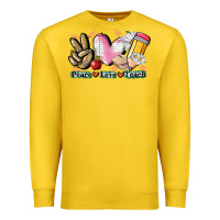 Lemon Peace love teach Premium Sweatshirt - CowGirlArtShop