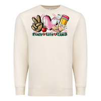 Sandshell Peace love teach Premium Sweatshirt - CowGirlArtShop