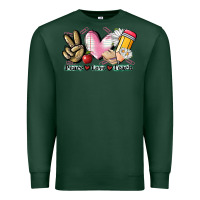 Sports Green Peace love teach Premium Sweatshirt - CowGirlArtShop
