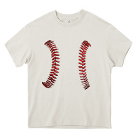 Cream ball stitch Heavy Core Tee - AdoDesignShop