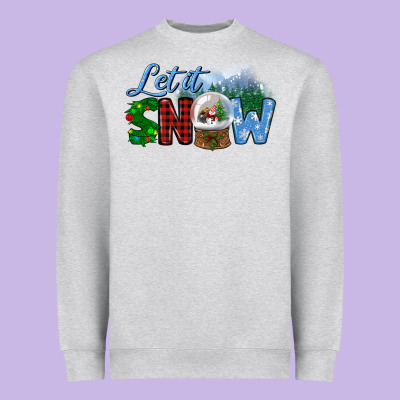 Let It Snow Heavyweight Sweatshirt Designed By Bundleandbundleshop