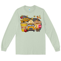 Matcha School Bus Coffee And Star Bbs Long Sleeve Tee - BundleAndBundleShop
