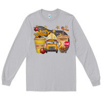 Moon Dust School Bus Coffee And Star Bbs Long Sleeve Tee - BundleAndBundleShop