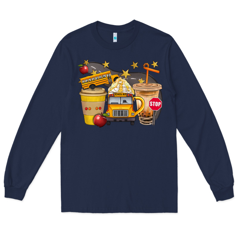School Bus Coffee And Star Bbs Long Sleeve Tee by BundleAndBundleShop | Teevron
