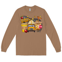 Toasted Coconut School Bus Coffee And Star Bbs Long Sleeve Tee - BundleAndBundleShop
