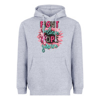 Heather Grey fight believe hope survive cancer awareness Heavyweight Hoodie - CowGirlArtShop