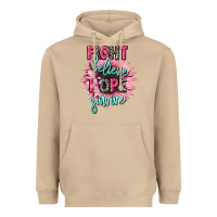 Mushroom fight believe hope survive cancer awareness Heavyweight Hoodie - CowGirlArtShop