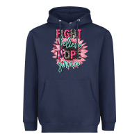 Navy fight believe hope survive cancer awareness Heavyweight Hoodie - CowGirlArtShop