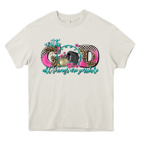 Cream with god all things are possible race Heavy Core Tee - AdoDesignShop