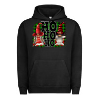 Pigment Black Ho Ho Ho Christmas Gnomes Urban Hoodie - FaDigitalArtStudio
