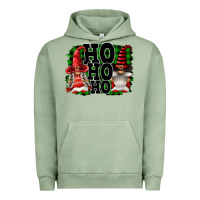 Pigment Oil Green Ho Ho Ho Christmas Gnomes Urban Hoodie - FaDigitalArtStudio