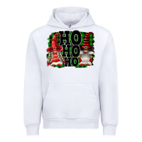 White Ho Ho Ho Christmas Gnomes Urban Hoodie - FaDigitalArtStudio