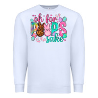 White oh for peeps sake Easter Day Premium Sweatshirt - HowdyJamesFarm