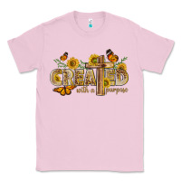 Bubblegum Pink created with a purpose with sunflower and butterfl Classic Tee - NancyCooperArtShop