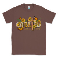 Chestnut created with a purpose with sunflower and butterfl Classic Tee - NancyCooperArtShop