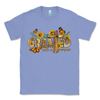 Colony Blue created with a purpose with sunflower and butterfl Classic Tee - NancyCooperArtShop