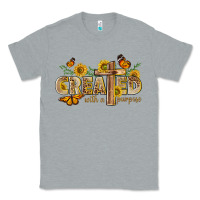Heather Grey created with a purpose with sunflower and butterfl Classic Tee - NancyCooperArtShop