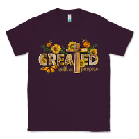 Plum created with a purpose with sunflower and butterfl Classic Tee - NancyCooperArtShop