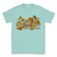 Seafoam created with a purpose with sunflower and butterfl Classic Tee - NancyCooperArtShop
