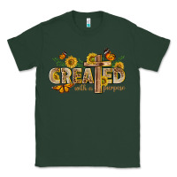 Sports Green created with a purpose with sunflower and butterfl Classic Tee - NancyCooperArtShop
