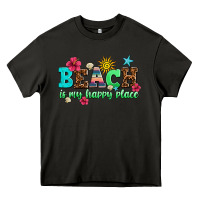 Asphalt beach is my happy place Heavy Core Tee - AdoDesignShop