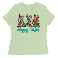 Matcha happy easter leopard cowhide turquoise cactus bunny's Ladies Tee - JahusDesignShop
