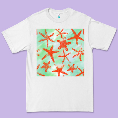 Starfish Seamless Pattern Premium Tee Designed By Bundleandbundleshop