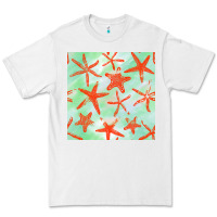 White starfish seamless pattern Premium Tee - BundleAndBundleShop