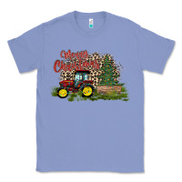 Colony Blue merry Christmas tractor tree Classic Tee - CowhideDigitalArt