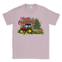 Lilac merry Christmas tractor tree Classic Tee - CowhideDigitalArt