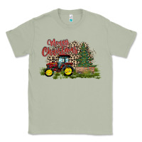 Matcha merry Christmas tractor tree Classic Tee - CowhideDigitalArt