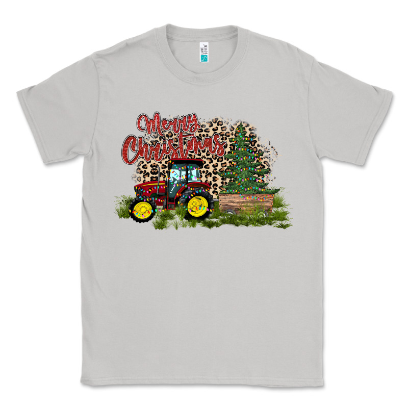 Merry Christmas Tractor Tree Classic Tee by CowhideDigitalArt | Teevron